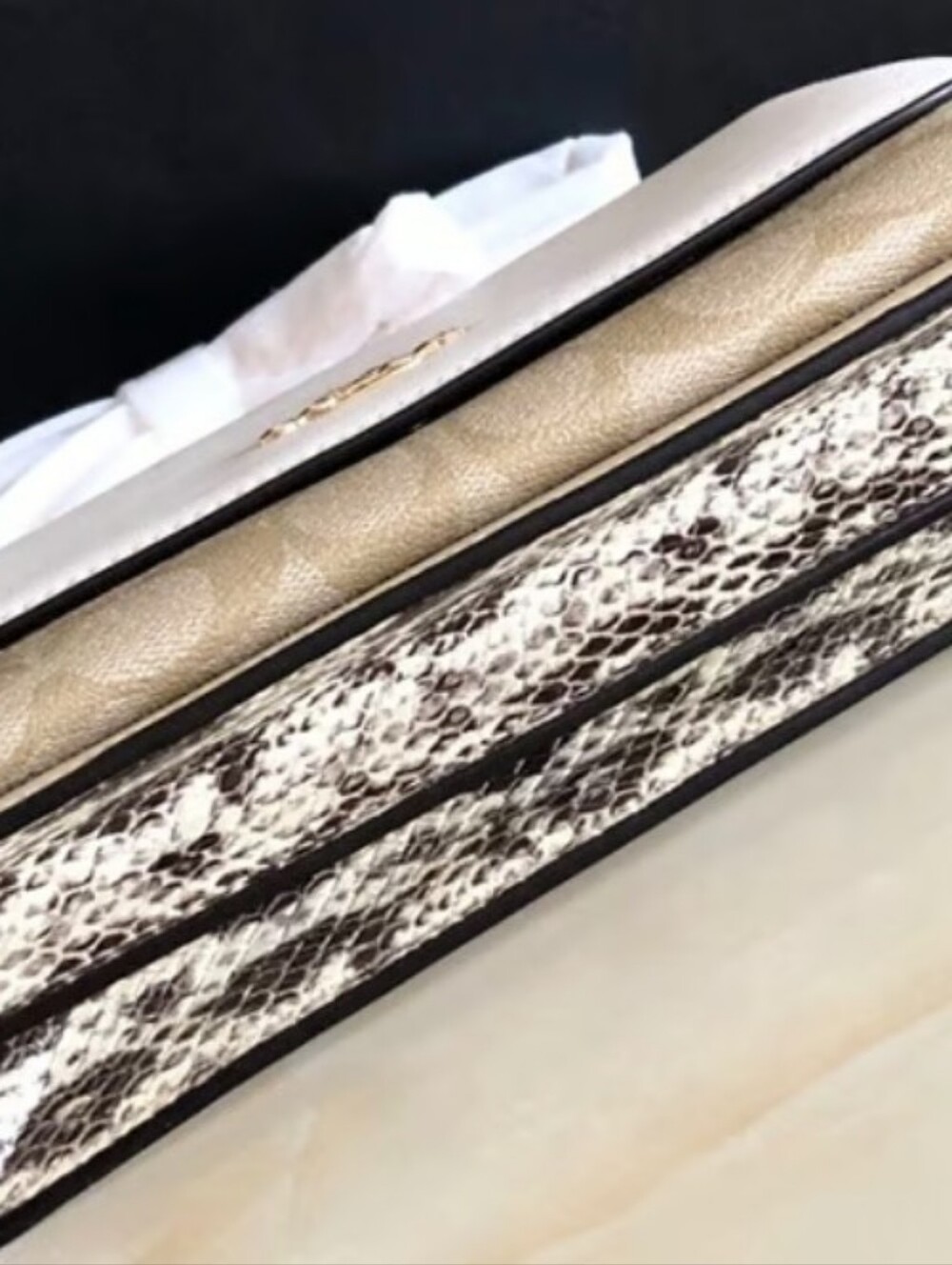 Coach Klare Crossbody Signature With Snake Texture On Sides - Picture 4 of 10